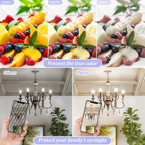 Bulbs 40W 4W Bulbs E12 4000K Lightbulbs, Bulb Non-Dimmable, Pack 6 Brightever LED Candelabra Light Equivalent, Candle