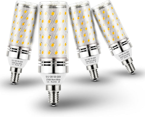 Heifymi E12 100W Equivalent Led Candelabra Bulbs, E12 12W Led Candle Light