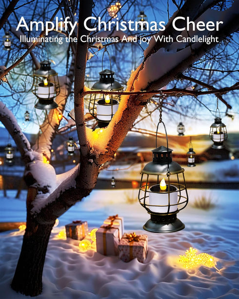 2.3''x2'', Pack 6 Homemory Solar Candles Outdoor Waterproof, Dusk to Dawn Outdoor Lighting, Reusable LED Tea Light
