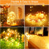 cshare Waterproof,16.4ft 50LED 8 1 Pack Solar Fairy Lights Outdoor Solar String Lights for Outside Modes for Patio