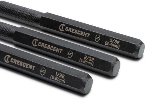 Crescent 5" Steel Punch, 3 Piece Set - CNPS12332S