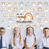 Boho Rainbow Bulletin Board Classroom Decoration - Motivational Cutouts, Positive Inspirational "We are A Rainbow of