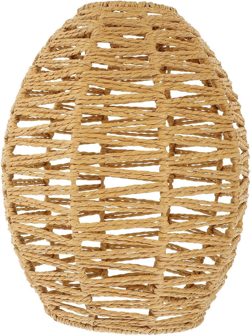 Homoyoyo Woven Lamp Shade for Floor Lamp Rustic Decorative Light Cover Minimalist