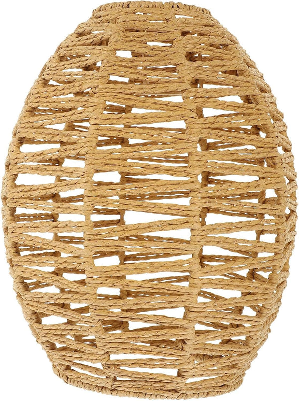 Homoyoyo Woven Lamp Shade for Floor Lamp Rustic Decorative Light Cover Minimalist