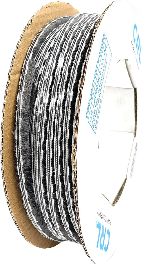 Zipper Pile Weatherstrip by CRL Z78273C - .270" Backing, .200" Pile Height, 100' Roll