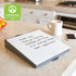 ECR4Kids MessageStor Dry-Erase Glass Board - Memo Station Desk Organizer, White Brick for Office Use