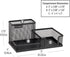Mind Reader Desktop Organizer, Pen Holder and Clip Basket, Metal Mesh Storage for Office (Black)