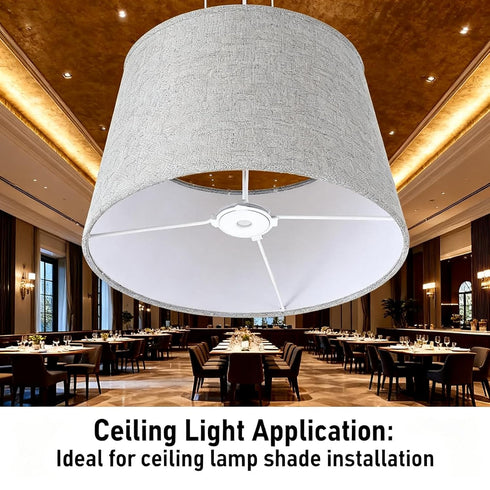 ZIANTENNY 12 E27 3/7" Pcs White Plastic Lamp Shade Adapter Rings to Reducer Rings, Replacement Washer Adapters Ideal
