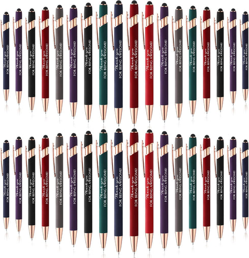 Ctosree 50 Pcs Employee Appreciation Gifts Pens, Inspirational Quotes in Bulk, Thank You Gifts for Coworker, Black Ink