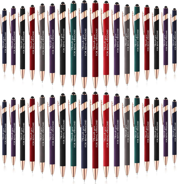Ctosree 50 Pcs Employee Appreciation Gifts Pens, Inspirational Quotes in Bulk, Thank You Gifts for Coworker, Black Ink