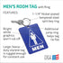 Lucky Line - Men's Restroom Pass Key Tag, Plastic with Split Key Ring Keychain Identifier for Restaurant, Office, Gas Station, 1 Per Pack (53101) LARGE by Lucky Line