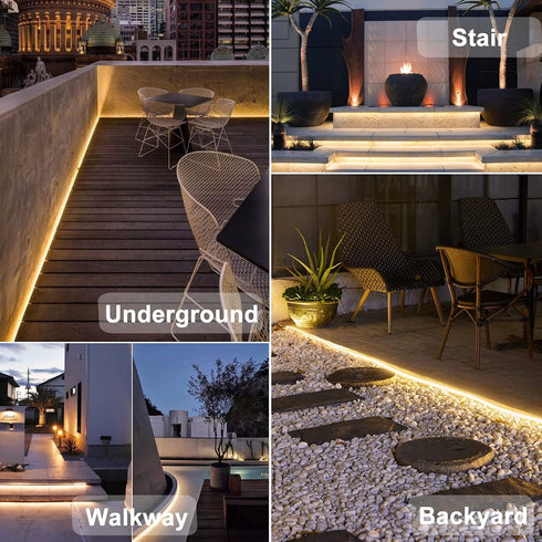 16.4Ft 320 8 Solar Powered Strip Lights Outdoor Waterproof, LED Strip Lights with Remote, Timer, Modes, Cuttable, Strip