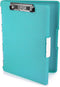 Dexas Slimcase 2 Storage Clipboard, Teal Glitter, A4 Holder for Organizing, Carrying, and Storing Office Supplies