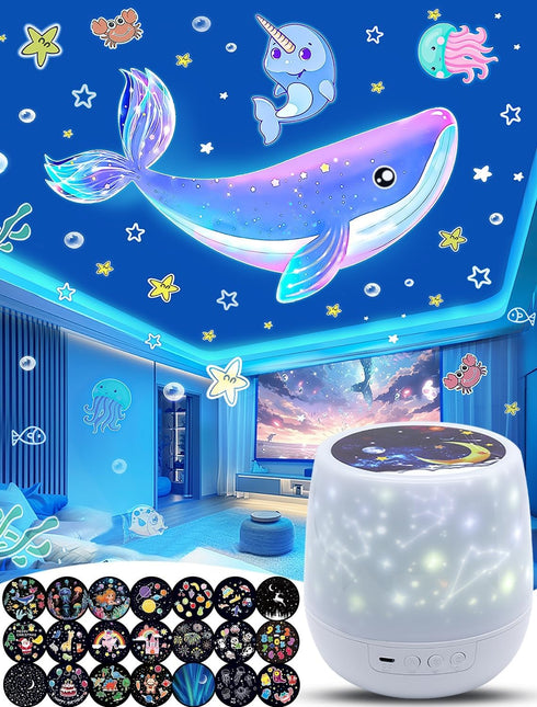 Eigther Projector Night Light for Kids + 21 Sets of Films, Night Light