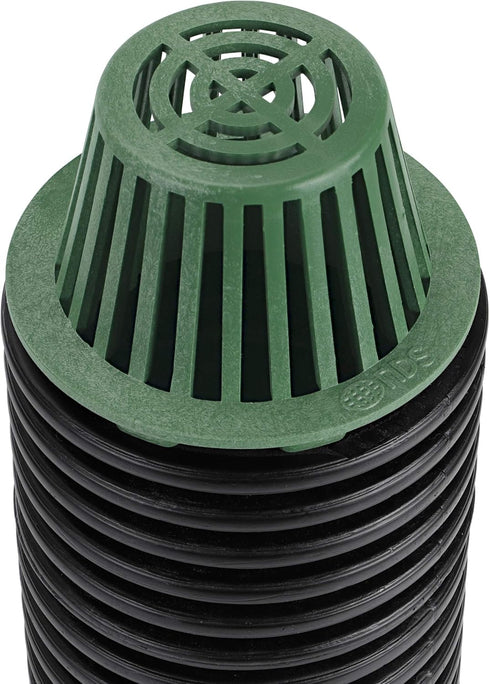 6 in. Atrium Grate, Green Plastic, Connects to 6 in. Spee-DBasin, 6 in. Drain Pipes and Fittings