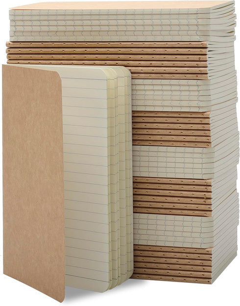 TWONE Pocket Notebook, 48 Pack Softcover Small Notebook for Notes, Ruled Paper, 30 Sheets, 3-1/2” x 5-1/2”