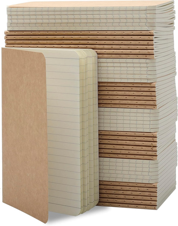 TWONE Pocket Notebook, 48 Pack Softcover Small Notebook for Notes, Ruled Paper, 30 Sheets, 3-1/2” x 5-1/2”