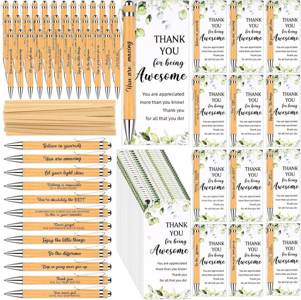 DAVAXI 96 Pcs Employee Appreciation Gifts Bulk Inspirational Ballpoint Pens with Thank You