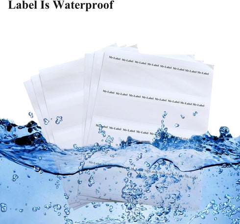 Mr-Label Self-Laminating Wrap Around Cable Labels – 25 Sheets (800 Labels), White – Letter Sheet Laser Printer Only
