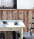 Yun-aeon Natural Wood-Cinnamon Contact Paper, 17.3"x 80", Removable Vintage Faux Wood Wallpaper for Kitchen