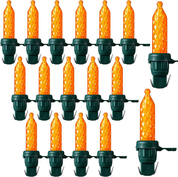 Bulk 60 Pcs Christmas LED Replacement Bulbs, Mini Christmas Tree Light Bulbs for Decorations (Orange)
