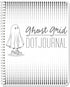 BookFactory Ghost Grid Dot Journal, Large Bullet Notebook, 120 Pages, 8.5'' x 11'' Wire-O