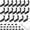 20pcs Black 2020 Series L-Shape Interior Corner Connector Joint Bracket with Screws + 1 Wrench for Aluminum Rail