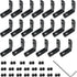 20pcs Black 2020 Series L-Shape Interior Corner Connector Joint Bracket with Screws + 1 Wrench for Aluminum Rail