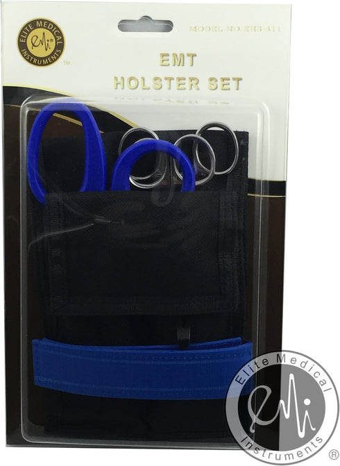 Set EMI EMT Responder Holster Kit - Includes Responder Holster, Kelly Straight Forceps, Medical Shears, Disposable