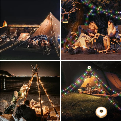 4 1 8 30s 29.52ft Camping Lights String Outdoor: in Christmas Outdoor String Lights with Lighting Modes - Recovery USB