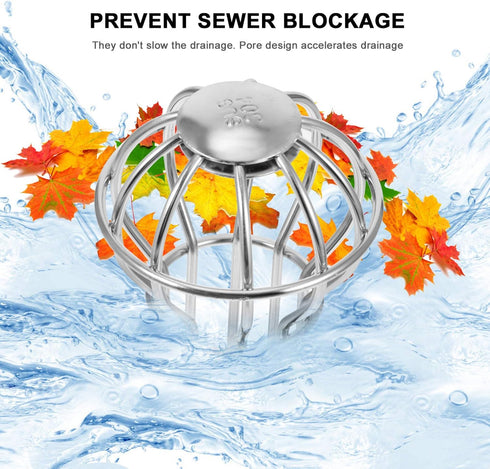DOITOOL 4inch Leaf Filter Gutter Protection - Anti Clogging Stainless Steel Gutter Strainer for Outdoor Drain Cover