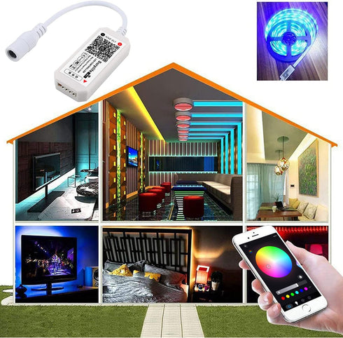 4 5V/12V/24V 5050 3528 5630 RGBZONE Pin WiFi RGB LED Controller, RF Wireless Remote Control, DC for RGB LED Strip