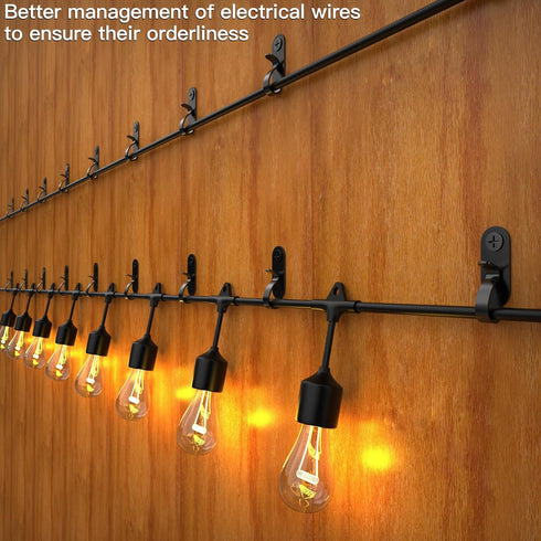 String Lights Hanger Hooks Stainless Steel, Outdoor Screw Hooks for Christmas Party Easy Release Wire and Fairy Led Lights, 40 Packs by Lewufe