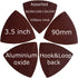100 Pcs 3-1/2 Inch Triangular Sandpaper, 60/80/100/120/240 Grits, Hook & Loop for Wood Sanding, Fit 3.5 Inch Multi Tool