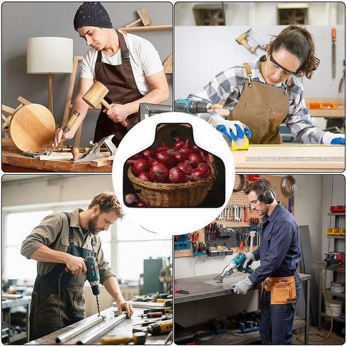FodPand 8 Onions in Basket Tool Apron with Pockets Adjustable Cross-Back Welding Woodworking Vest Blacksmith Carpenter