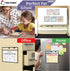 Magnetic Dry Erase Pockets by Two Point (6-Pack) - Black Dry Erase Pocket Sleeves, Job Shop Ticket Holders, Magnetic