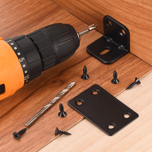 40 Set 0.79"x0.59"x0.79" uxcell L Corner Bracket Corner Brace Metal Joint Right Angle Brackets Rounded Corner Fastener