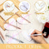 Fuutreo 24 Pack Heart Shape Sticky Notes Set with Big Diamond Pens, Memo Pad for Wedding, Crystal Metal Ballpoint Pens