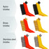 YUOILHY 6Pcs Small Wire Brushes for Cleaning Rust, Brass/Nylon/Stainless Steel Brushes with Curved Handle for Cleaning