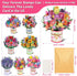 8 Pack 3D Paper Flower Pop Up Cards, Flower Bouquet Card Popup Greeting Cards for Mother's Day, Graduation