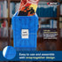BCW Short Comic Book Bin, Blue - Holds 150 Standard Comic Books | Heavy Duty Plastic Storage Box | Stackable Comics