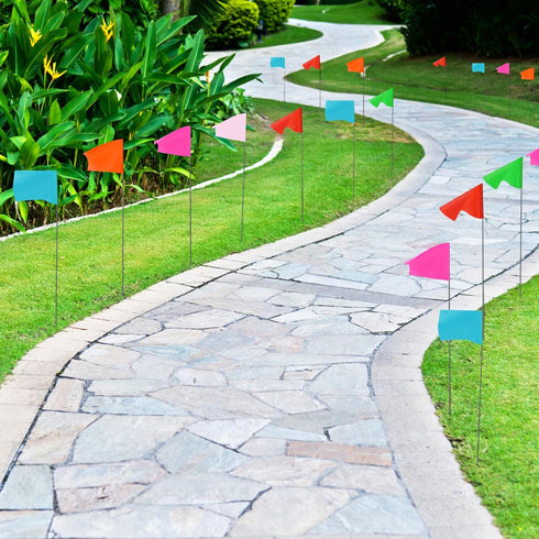 300Pack 15 4 5 Inch (6 Bekith Marking Flags, x x Marker Flags for Lawn, Landscape, Irrigation, Yard, Sprinkler