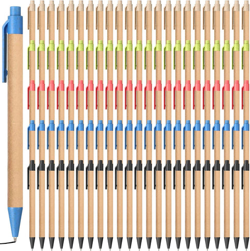 Epakh 150 Pcs Friendly Retractable Ballpoint Pens, Medium Point Black Ink Click Pens for Journaling Writing Office