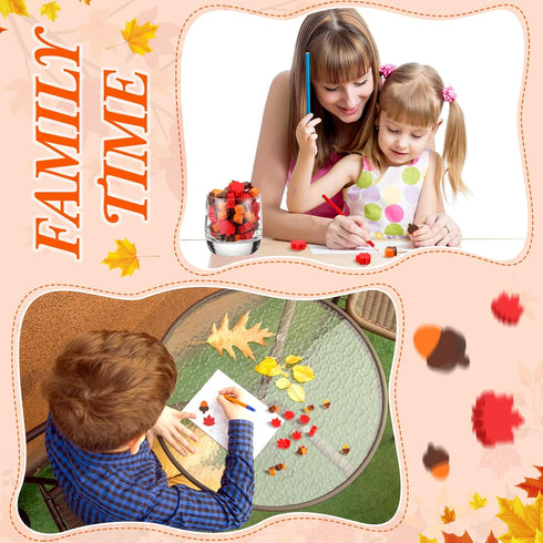 Thanksgiving Mini Erasers for Kids Bulk, Acorn Maple Leaf Cute Fun Erasers, Fall Classroom Stationery Party Favor (120
