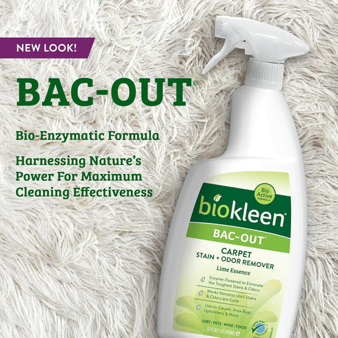 32 Biokleen Bac-Out Enzyme Cleaner Spray and Stain & Odor Remover for Pet Stains, Laundry, Diapers, Wine, Carpets