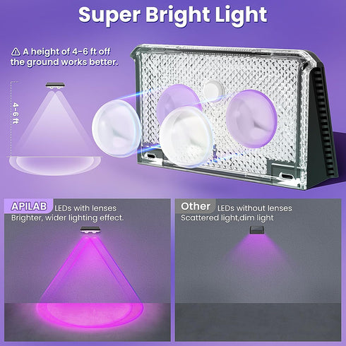 8 Pack 8 IP65 Solar Fence Lights Outdoor - Modes (RGB Cycle/Fixed), Fence Lights Solar Powered for Outside, Waterproof