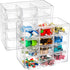 YOUEON 2 Pack Mini Desk Organizer, Clear Plastic Drawer Storage Box with 12 Removable Drawers for Crafts