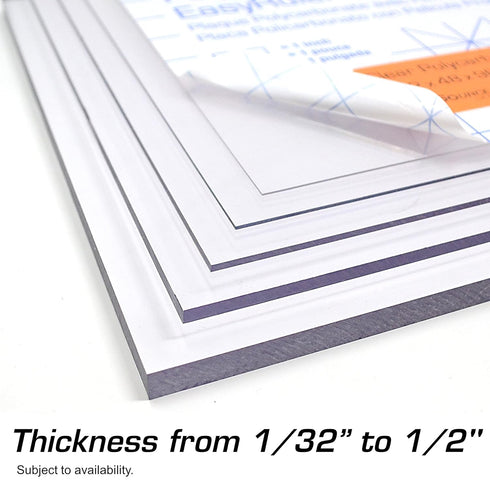 Smoke Grey Polycarbonate Plastic Sheet 12" X 12" X 0.118" (1/8"), Shatter Resistant, Easier to Cut, Mold for Robotics