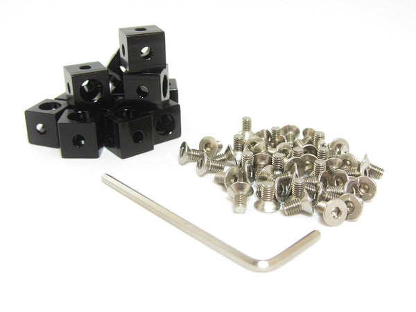 Corner Cube Black, 10x10x10mm, 12 pcs