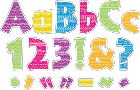 BARKER CREEK 4" Letter Pop-Outs 2-Pack, Kai Ola, Jazz Up Your Bulletin Boards with These Colorful Letters, 510 Upper and Lowercase Letters, Numbers & Punctuation Marks, 4" (3647) by BARKER CREEK